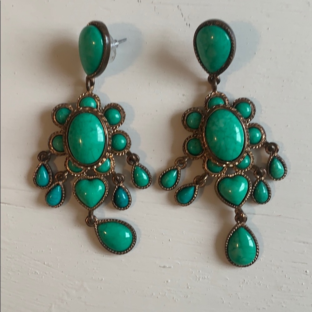 Turquoise chandelier earrings
